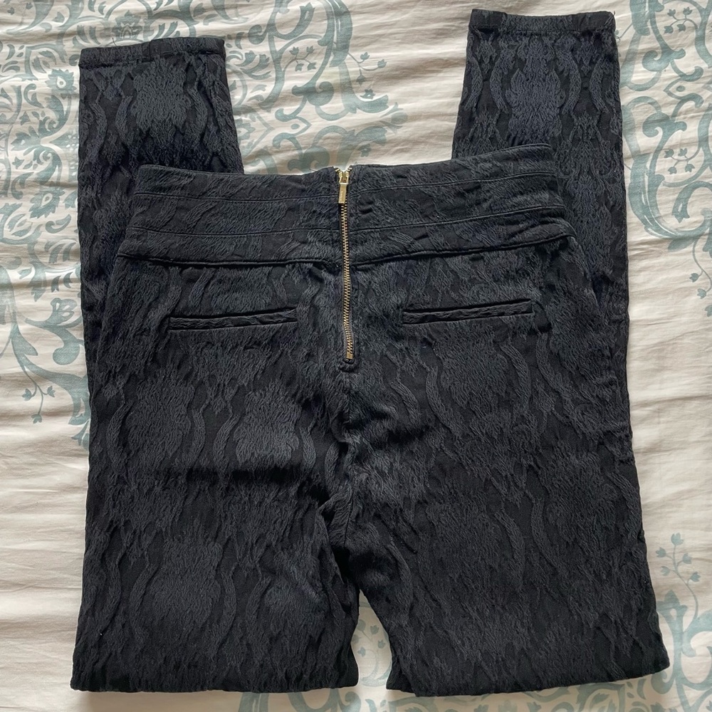 Bebe size XS High Waisted Skinny  Legging Dress Pants Back zipper